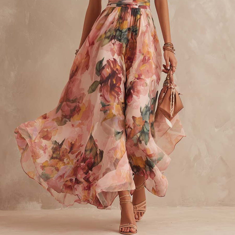 Felicia | Abito Lungo Asimmetrico in Chiffon