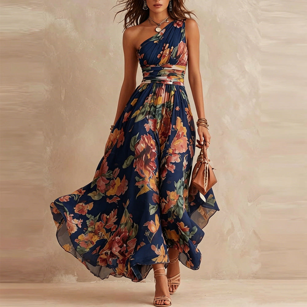 Felicia | Abito Lungo Asimmetrico in Chiffon