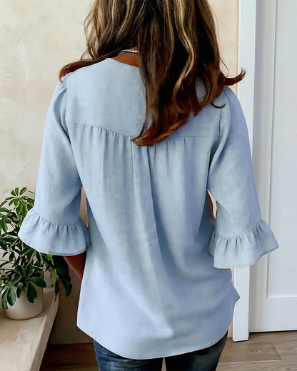 Sofia | Blusa Abbottonata con Volant