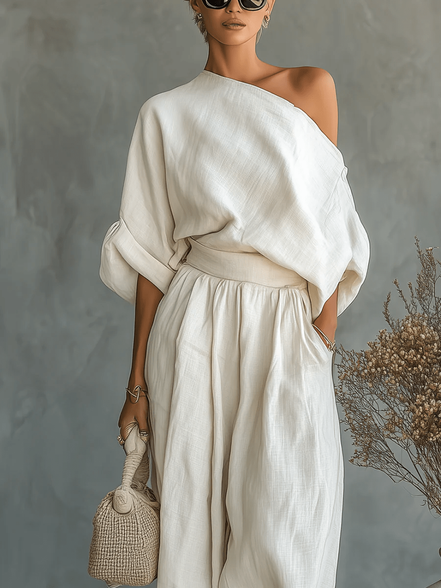 Mila | Completo 2 Pezzi con Scollo alla Bardot