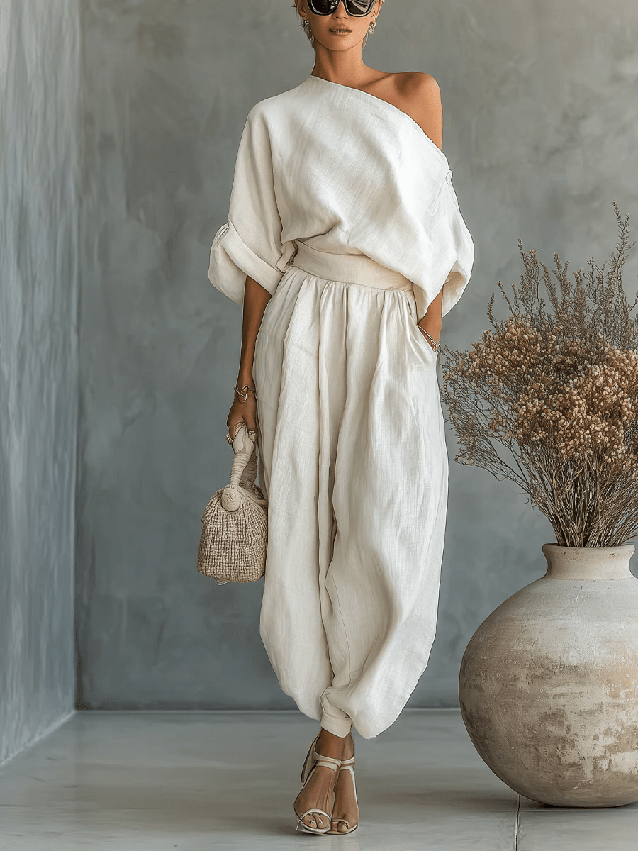 Mila | Completo 2 Pezzi con Scollo alla Bardot