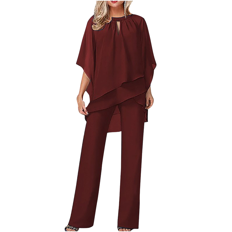 Giannina | Completo con Camicia Asimmetrica a Strati e Pantaloni Ampi