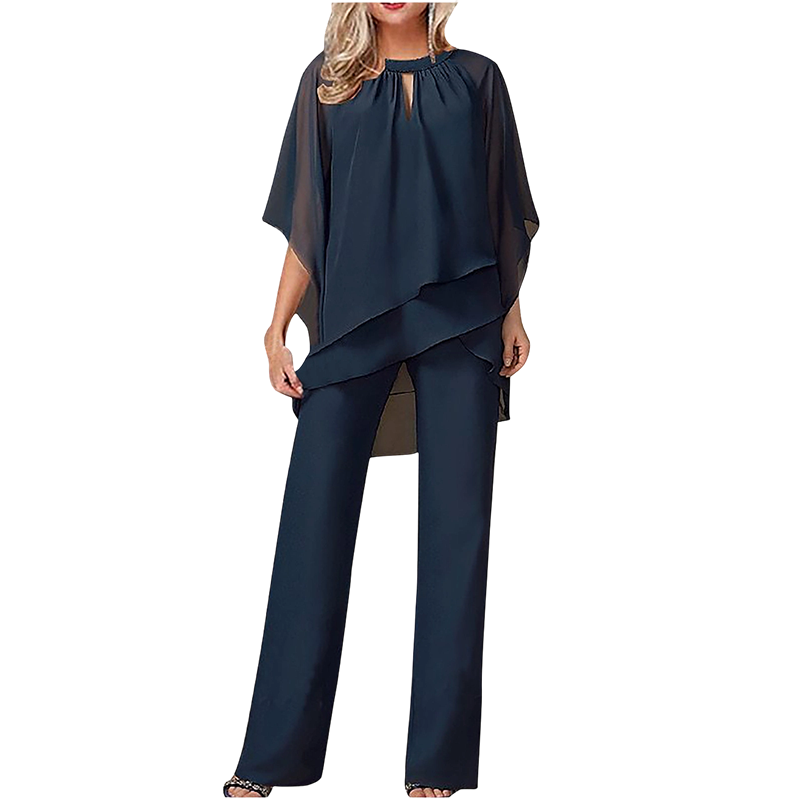 Giannina | Completo con Camicia Asimmetrica a Strati e Pantaloni Ampi